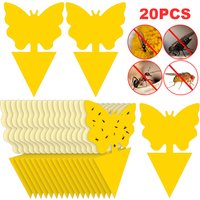 20Pcs Insect Traps Protect The Plant Double Sided Gnat Traps Non-Toxic and Odorless Sticky Board Traps for Garden Plants Kitchen