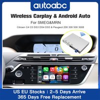 AUTOABC Drahtlose Carplay Android Auto Für SMEG Citroen C4 C5 DS3 DS4 0S5 & Peugeot 208 308 508 3008 Unterstützung Reverse Kamera