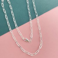 New luxury 925 sterling Silver Elegant 4MM fit chain necklace for women men fashion wedding party designer jewelry Holiday giftS