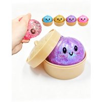 2026 Hot sale! Mystery Box Mini Dumpling Stress Ball with Steamer Colorful Squishy Bun Sensory Toy for Anxiety Relief Squeeze