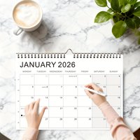 Weekly Planner Calendar 2026-2027 - 52-Week View with Monthly Tabs,Full Moon & New Moon Markings, Monday-to-Sunday Layout