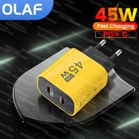 PD 45W Charger Type C For Samsung S23 Dual PD Fast Charging Adapter Charger For Xiaomi 4 in 1 Fast Charging Cable For iPhone 15