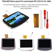 Hispeedido V5 Laminated 3.0" IPS Display FRM 720x480 Retro Pixel Add Desaturation Backlight LCD KitFor Game Boy Advance Console