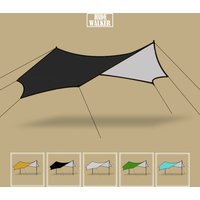 5.1x5.1m Large Tarp Tent Octagon Sunshade Awning 5 x 5 Outdoor Camping Canopy Extra Large for 12 Persons Monster Tent Shelter
