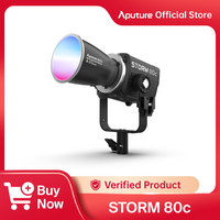Aputure STORM 80c Full-Color Compact Point Source Fixture Video Light 1800K-20000K G/M Color Correction Photography Light