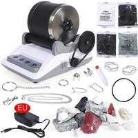 220V Rock Tumbler Kit DIY Electric Rock Tumbler Toy with Rough Gemstones Polishing Grits for Adult Kids Polishing Machine