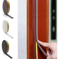 6/12/24M Door Window Sealing Strip Self Adhesive Sound Insulation Foam Weatherstrip Anti-Collision Rubber Seal Draught Excluder