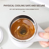 Portable Rechargeable Electric Coffee Mixer Stainless Steel Rotating Magnetic Automatic Stirring Mug Home Drinking Tool