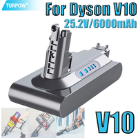 Batterie de remplacement V10 Lithium-ion 25.2V 6000mA pour nettoyeur Dyson V10 RH-10 SV12 batterie 7 cellules ( 206340 ) SV14 7INR21/70