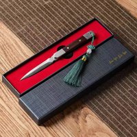 Tea Needle Tea Set High-Grade Solid Wood Tea Knife Handmade Stainless Steel Pu'er Tea Tea Cake Tea Utensils