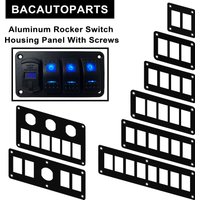 1-9 Gang Aluminum Flash Mounting Panel for ARB Carling Narva Car Boat Rocker Switch Housing & USB Power Charger Socket Holder