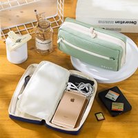 Angoo Cream Cube Pencil Bag Pen Case Pure Color Basic Design Storage Pouch Pocket Clearance A7289