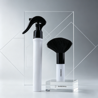 2PCS Set Professional Hairdressing Tools 30ml Barber Fine Mist Spray Bottle Neck Duster Cleaning Brush Salon Haircut Supplies