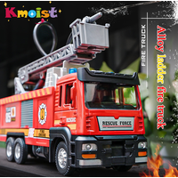 Alloy Fire Simulation Sprinkler Ladder Truck Model Toys for Boys Kids Birthday Gifts Models Car Engineering Vehicle Home Decor