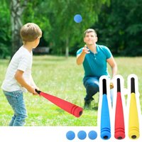 Kids Foam Baseball Bat And Ball 54cm Lightweight Safe Toy EVA Softball Bat Tball Bat For Indoor Outdoor Learning & Playing Game