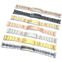 20mm Uhrenarmband Silber Roségold PVD Schwarz Glide Lock Verschluss Schnalle Uhrengehäuse Zubehör Teile Edelstahlarmband