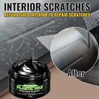 Plastic Coating Renewal Wax Car Trim Restorer Scratch Remover Black Polish Anti Yellowing Protection Dashboard Bumper Care