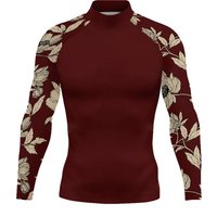 Rashguard Men Swim Long Sleeves Diving UV Protection UPF 50+ Elastic Rash Vest Loose Fit Top Swimming Quick Drying