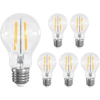 6PCS E27 Vintage Light Bulbs 6W E27 Edison Screw Bulb Warm White 2700K 60W Equivalent E27 LED Bulb Energy Saving Light Bulbs