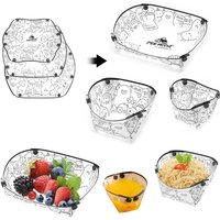 Collapsible Bowl Set Outdoor Camping Foldable Tableware Ultralight Portable Plastic Folding Bowl Dinner Plate Cup Travel Picnic