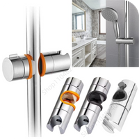 New Universal Bathroom Accessories 18~25mm Adjustable ABS Chrome Shower Slide Rail Bar Holder Adjustable Clamp Holder Bracket