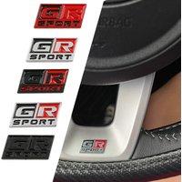 Car Steering Wheel Panel Emblems Badge Sticker For Toyota 86 CHR Prius Corolla YARiS Supra GR Gazoo Racing Sport Interior Decals