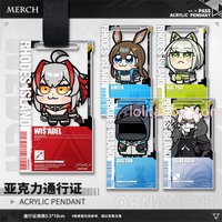 Arknights Rhodes Island Chibi Operator Acrylic Card Holder Cute Anime Game Id Badge Luggage Tag Pendant Backpack Charm Gift