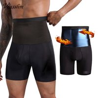Compression Sauna Sweat Shorts Men Slimming Tummy Control Corset Weight Loss Fat Burner Waist Trainer Body Shaper Pants