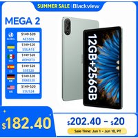 Blackview MEGA 2 Tablet PC 12'' 2K FHD+ Display Unisoc T615 12GB+12GB RAM 256GB ROM 9000mAh Battery 16MP Android 15 4G Tablets