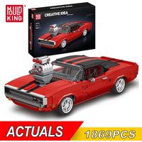 MOULD KING 10112 Technical Super Red Charger Sport Racing Car Building Block Assembly Brick Toys For Kids Christmas Gift Boys