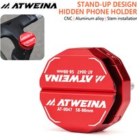 AliExpress NONE ATWEINA Aluminum Alloy Round Bicycle Phone Holder CNC Craftsmanship Rotatable For Road Bike Handlebar Phone Holder