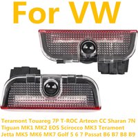 LED Car Door Light Bulb Interior Decoration Accessories For VW Touareg 7P Passat B6 B7 B8 B9 Arteon Jetta MK5 MK6 MK7 Golf 5 6 7