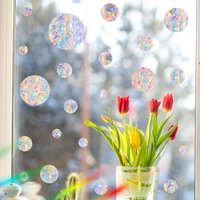 Window Clings Anti Collision Stickers Reusable Rainbow Window Clings Gift for Friend Housewarming