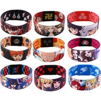 Anime Stretch Wristband Bracelet Cool Men Women Wide Band Bangles Fashion Armband Accessories