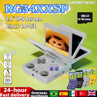 Anbernic RG34XXSP Retro Game Player 3.4-Inch IPS Linux 64-bit Game Console RG 34XXSP HD-Connect To TV 64G 5000+ Games H700 PSP