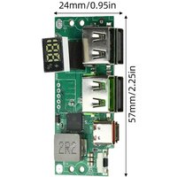 3.7V digital display fast-charging module, compatible with PD and QC protocols, featuring an IP5356 chip