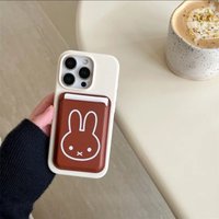 Cute Cartoon Miffy Magsafe Wallet Case Leather Magnetic Card Case For iPhone 15 16 14 17 Pro Max Funny Magnetic Card Miffy