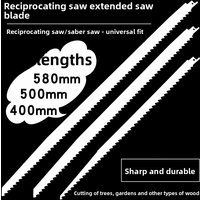 Extra Long Alloy Steel Reciprocating Saw Blades, Multi-Purpose Cutting for Wood Metal Steel Pipe Glass Aerated Block