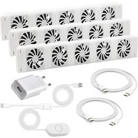 Radiator Fan For Smart Radiator Booster Extension Set, 50 CFM Airflow, 1.65W Energy Efficient Ventilator With Auto On/Off Sensor