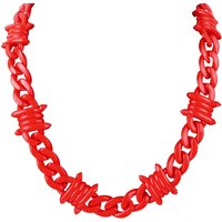 FishSheep Red Acrylic Brambles Wire Thorns Spike Chain Necklace For Man Women Punk Barbed Choker Necklace Men's Jewelry 2022