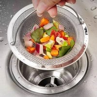 1/2Pcs Stainless Steel Kitchen Sink Filter Mesh Sink Strainer Filter Bathroom Sink Strainer Drain Hole Filter Trap Waste Screen