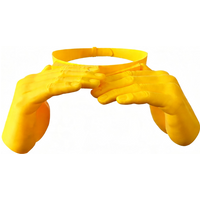Fun And Creative Solid Color Hand Shaped Sun Hat 3d Printed With Adjustable Uv Protection Party Hat Suitable For Outdoor Parties