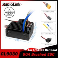 Radiolink 90A Brushed ESC CL9030 Waterproof Speed Controller BEC 2-4S for 1/10 RC Car Truck Boat 380/540/550/560/570 Motor Part