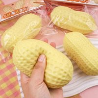 Peanut Stress Ball Crunchy Squeeze Ball Buttery-Soft Squishy Fidget Toy ASMR Sensory Stress Relief Anti-Anxiety Toy Kids Adults