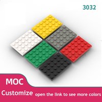 100pcs MOC Parts 3032 Plate 4 x 6 Compatible Bricks DIY Assmble Building Blocks Particle Kids Puzzle Brain Toy Birthday Gift