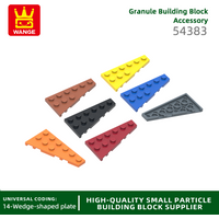 Wange 62Pcs/lot 54383 Wedge Plate Right Plate 3x6 with Angle Building Blocks Moc Color Accessories Compatible with Brick Part