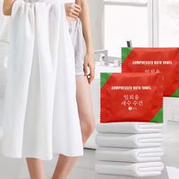 1/3pcs Compressed Bath Towels Portable Soft Thickened Disposable Compressed Towel For Camping Swimming Hiking Shower