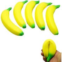 Anti-stress Squishy Banana Toys Slow Rising Simulation Fruit Squeeze Toy Stress Reliever Reduce Pressure Prop for Kids Adults