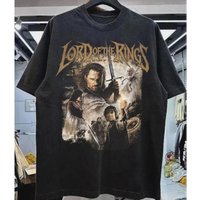 Black shirt retro T-shirt pattern T-shirt "The Lord of the Rings" series "Return of the King"