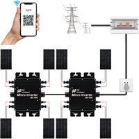 1.6KW Solar Grid Tie Microinverter 22-50V DC To AC 120V 230V 2 × 250-450W Solar Panel Pure Sine Wave Power PV Converter